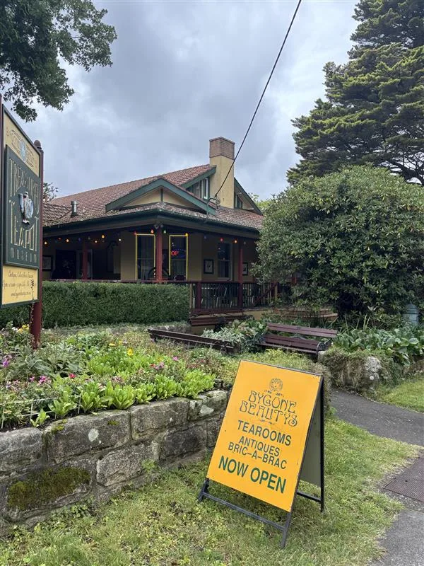 Outside Bygone Beautys in Leura