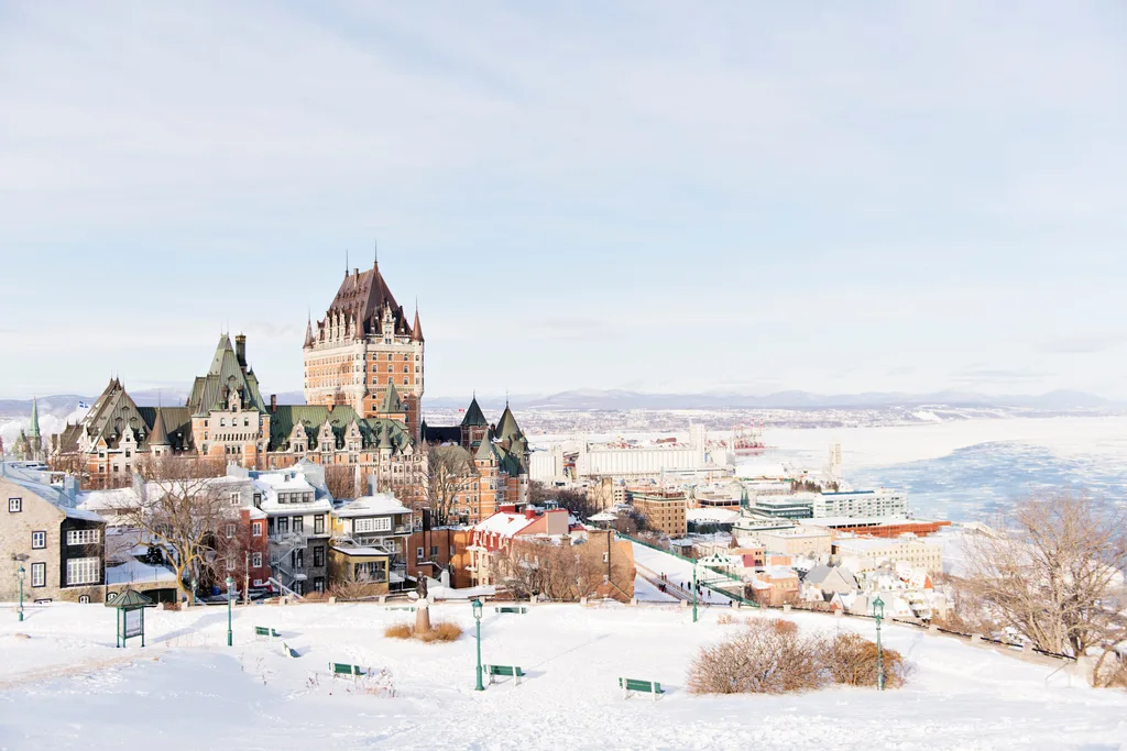 Image of Chateau Frontenac in Old town Quebec City Canada