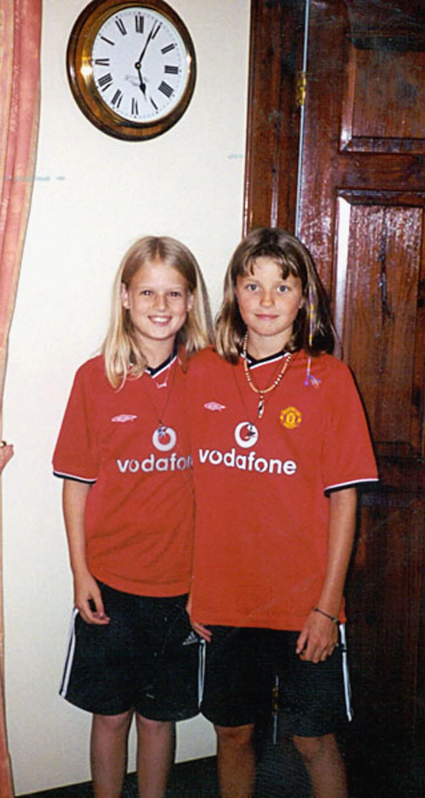 Holly Wells and Jessica Chapman pictured in Manchester United shirts the day they were murdered