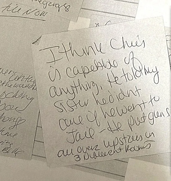 Notes written by Angela