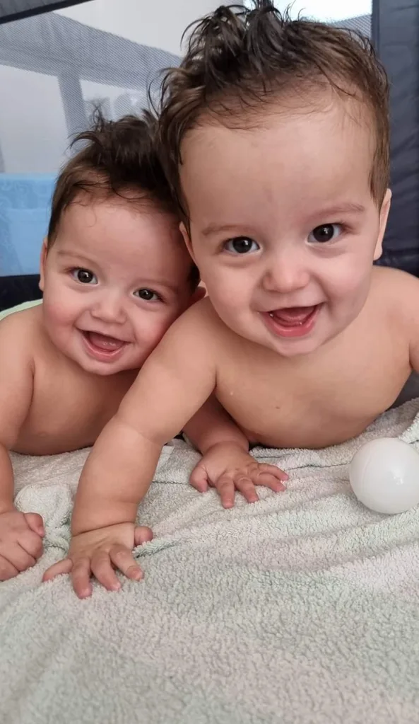 Image of twin boys smiling