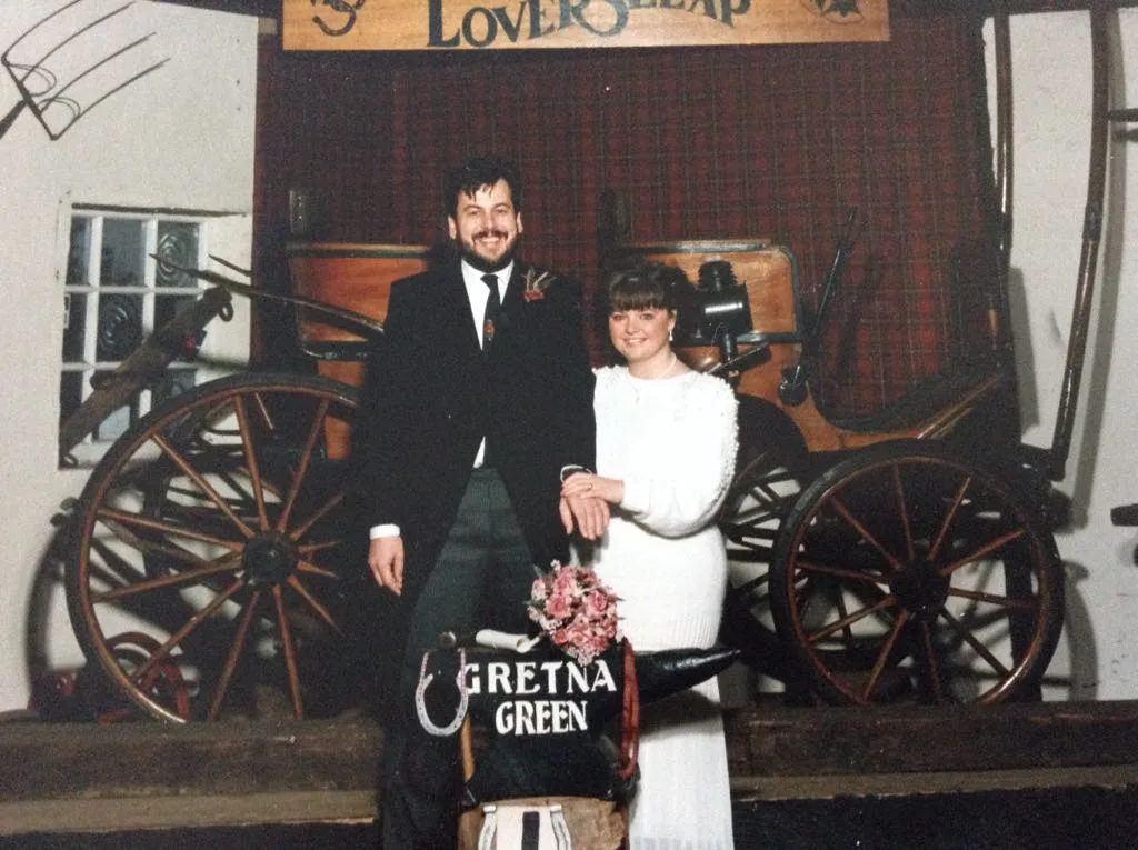 Image of bride and groom on their wedding day