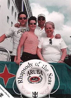 The Bradley family whilst on Rhapsody of the Seas cruise ship for a family holiday, prior to Amy Bradley's disappearance.