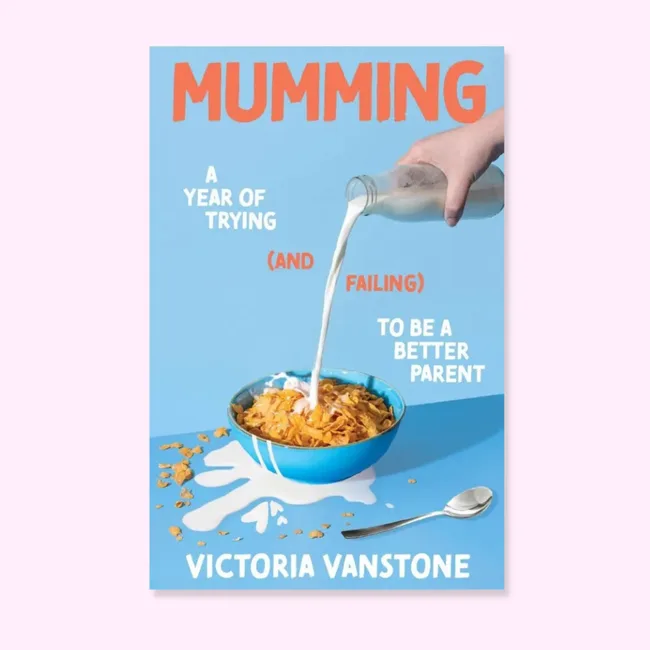 Book cover on light pink background