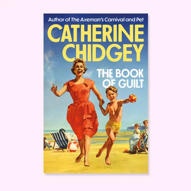 Book cover on light pink background