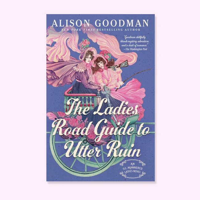 Book cover on light pink background
