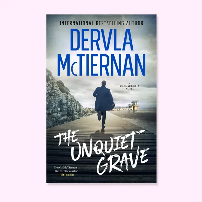 Book cover on light pink background