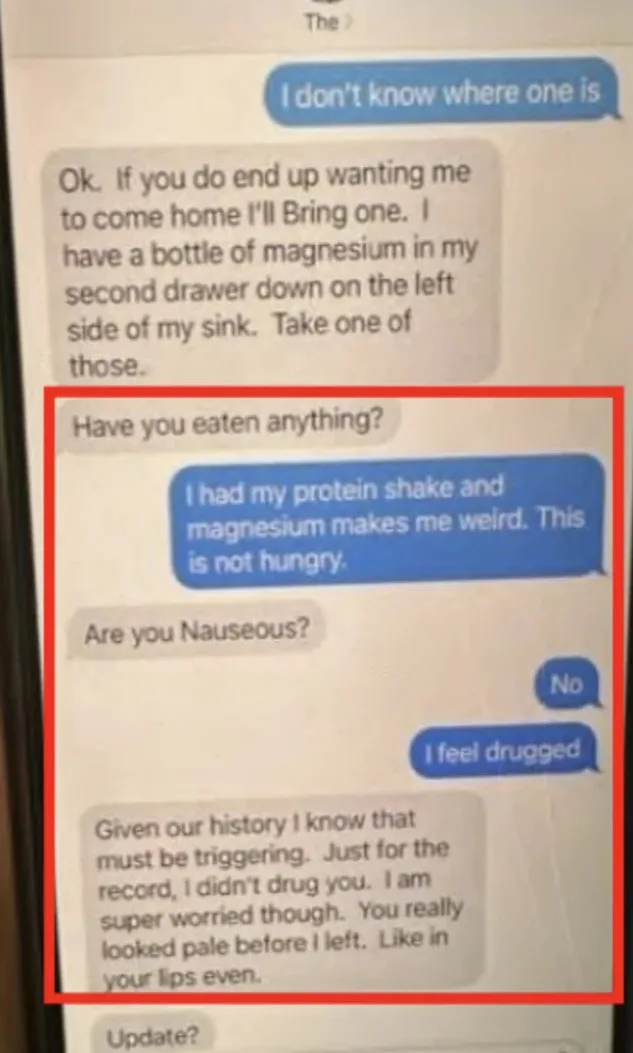 A text log between a couple