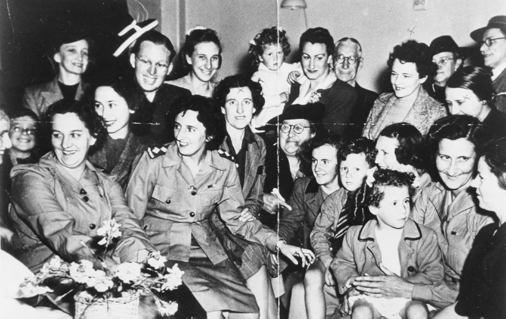 Group of women in black and white