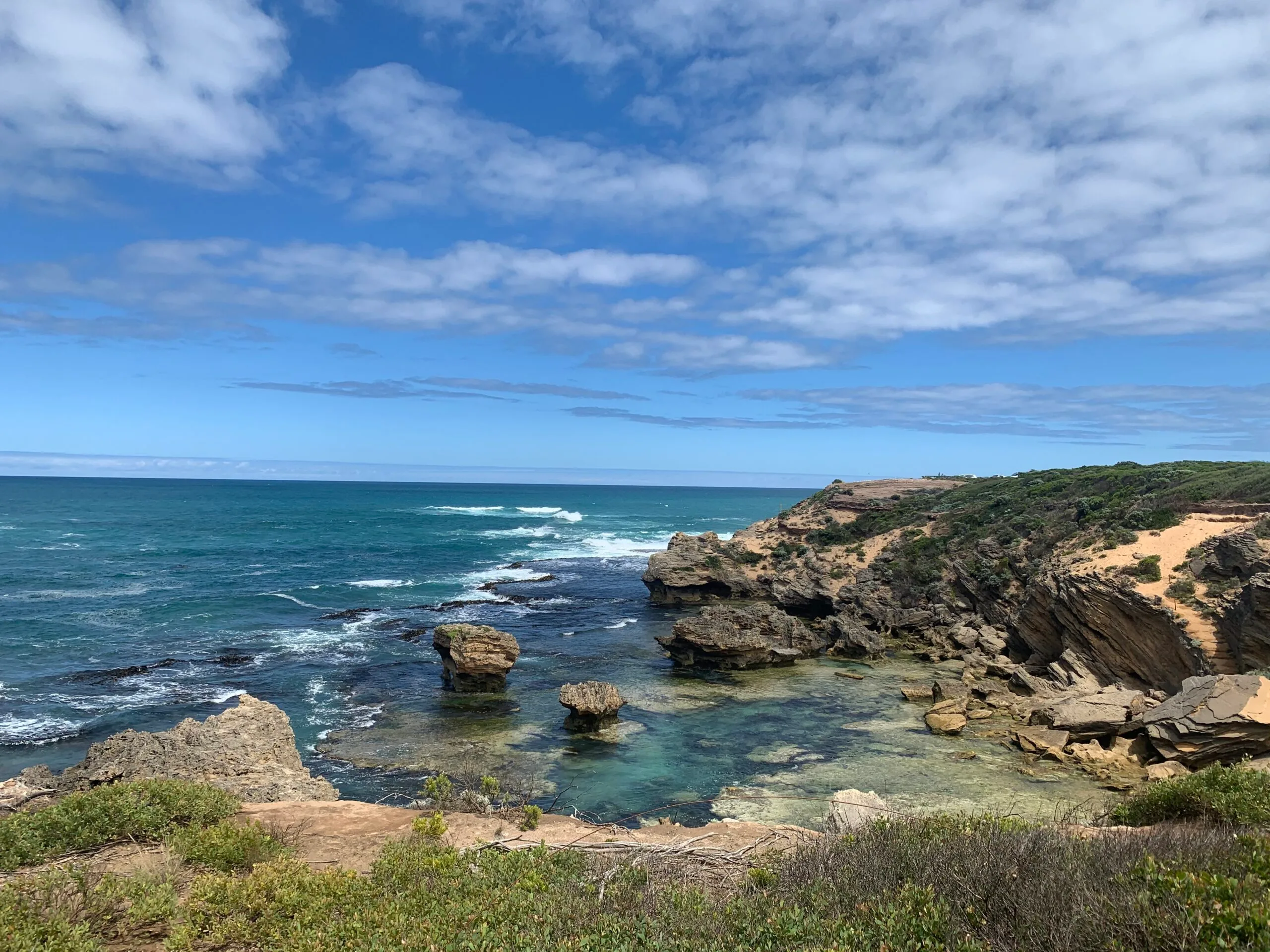 image of rugged cliffs and ocean