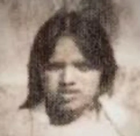 Black and white image of teen