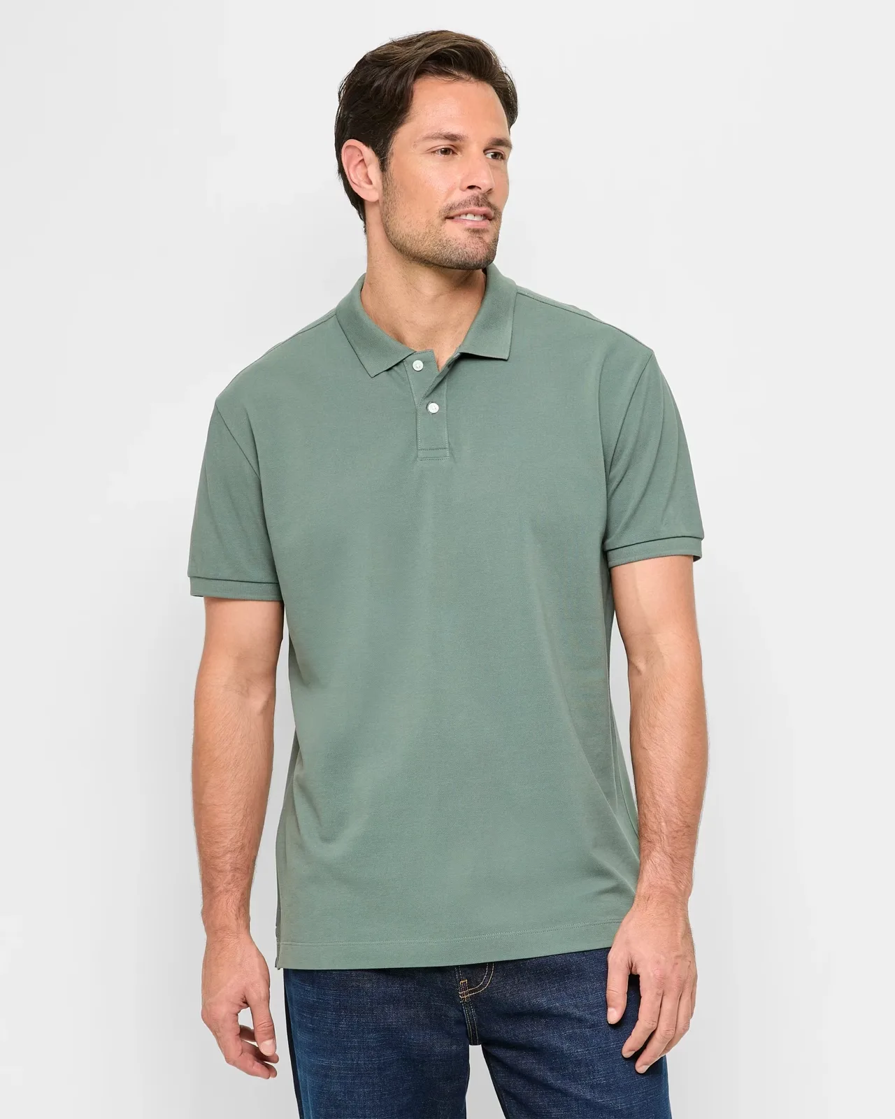 Green polo shirt