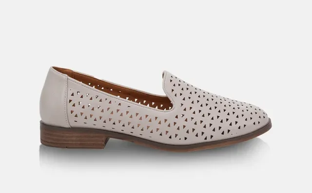 Vybe shoes, laser-cut loafers