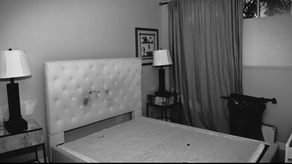 The bed that was the crime scene