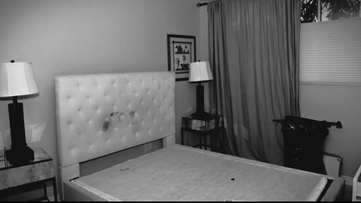 The bed that was the crime scene