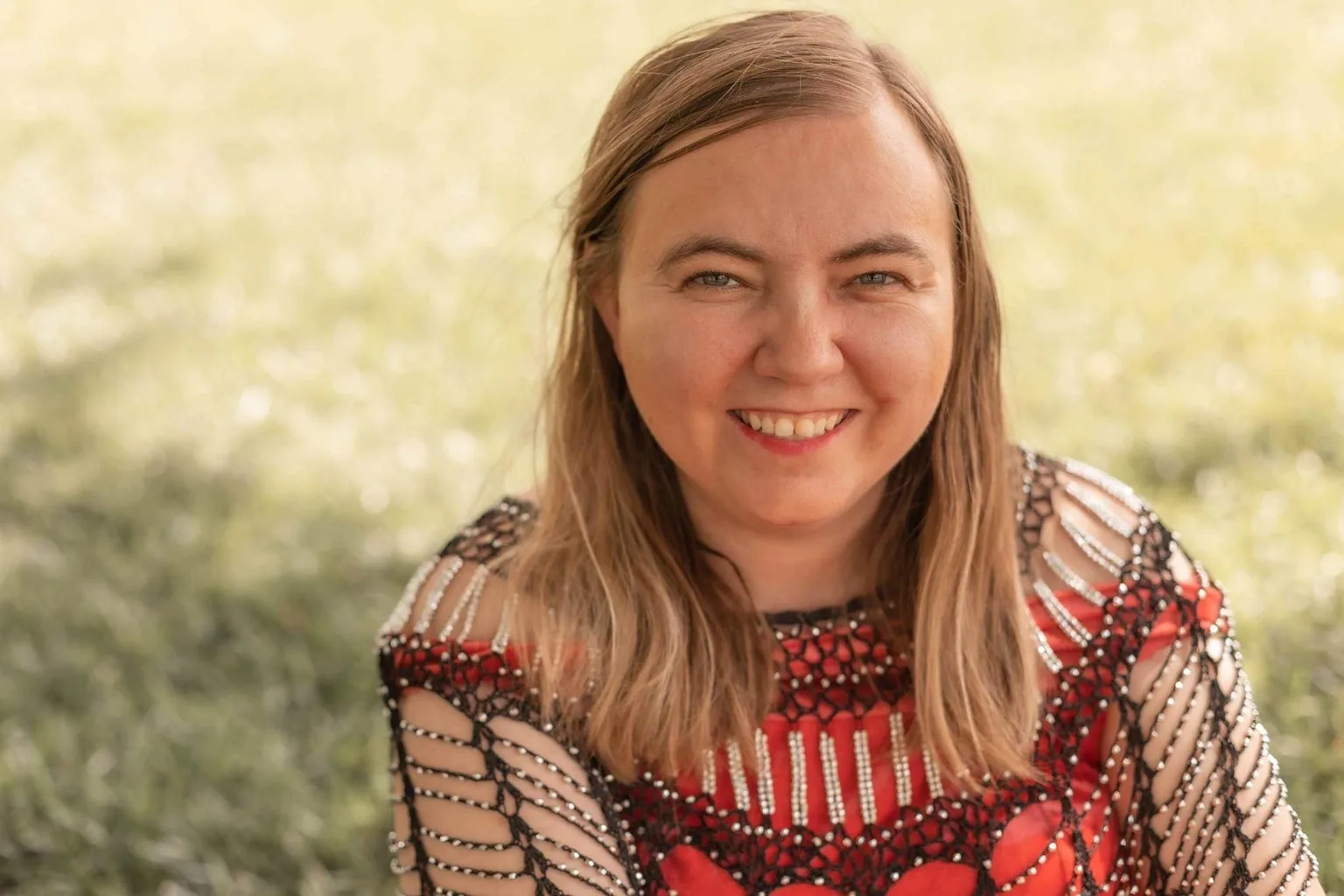 Close up of a smiling woman