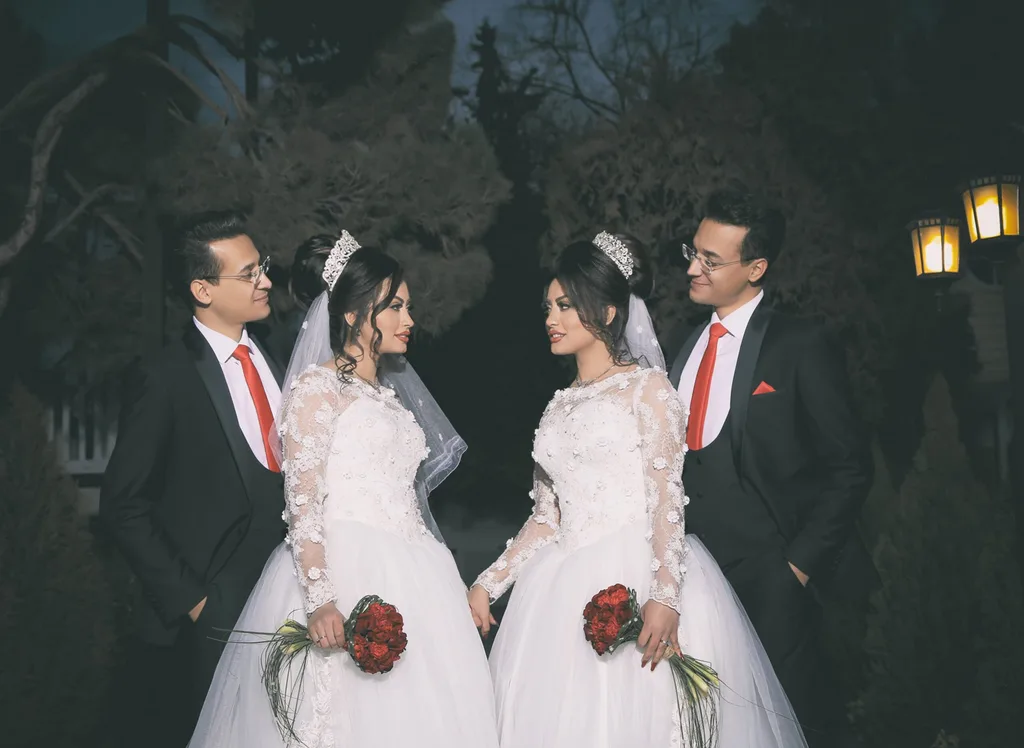 Hamed & Nazanin, Nahid & Mahdi at their joint wedding