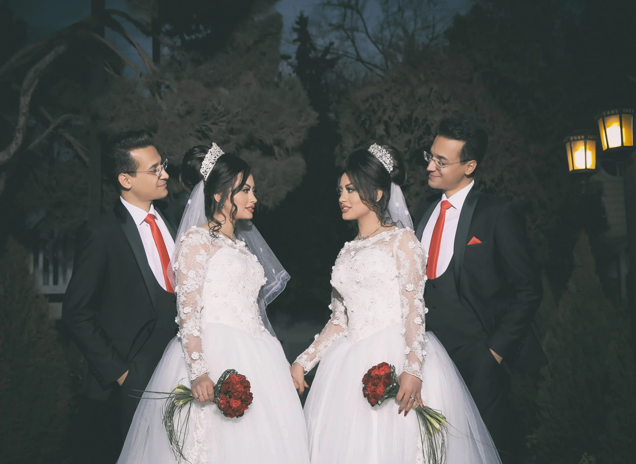Hamed & Nazanin, Nahid & Mahdi at their joint wedding