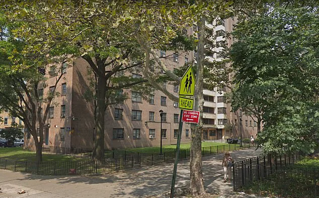 street view of brown apartment block