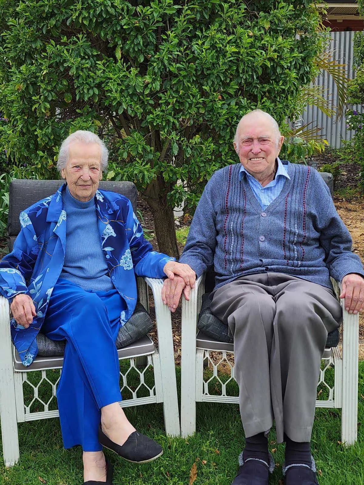 Image of woman and man celebrating 70 years married
