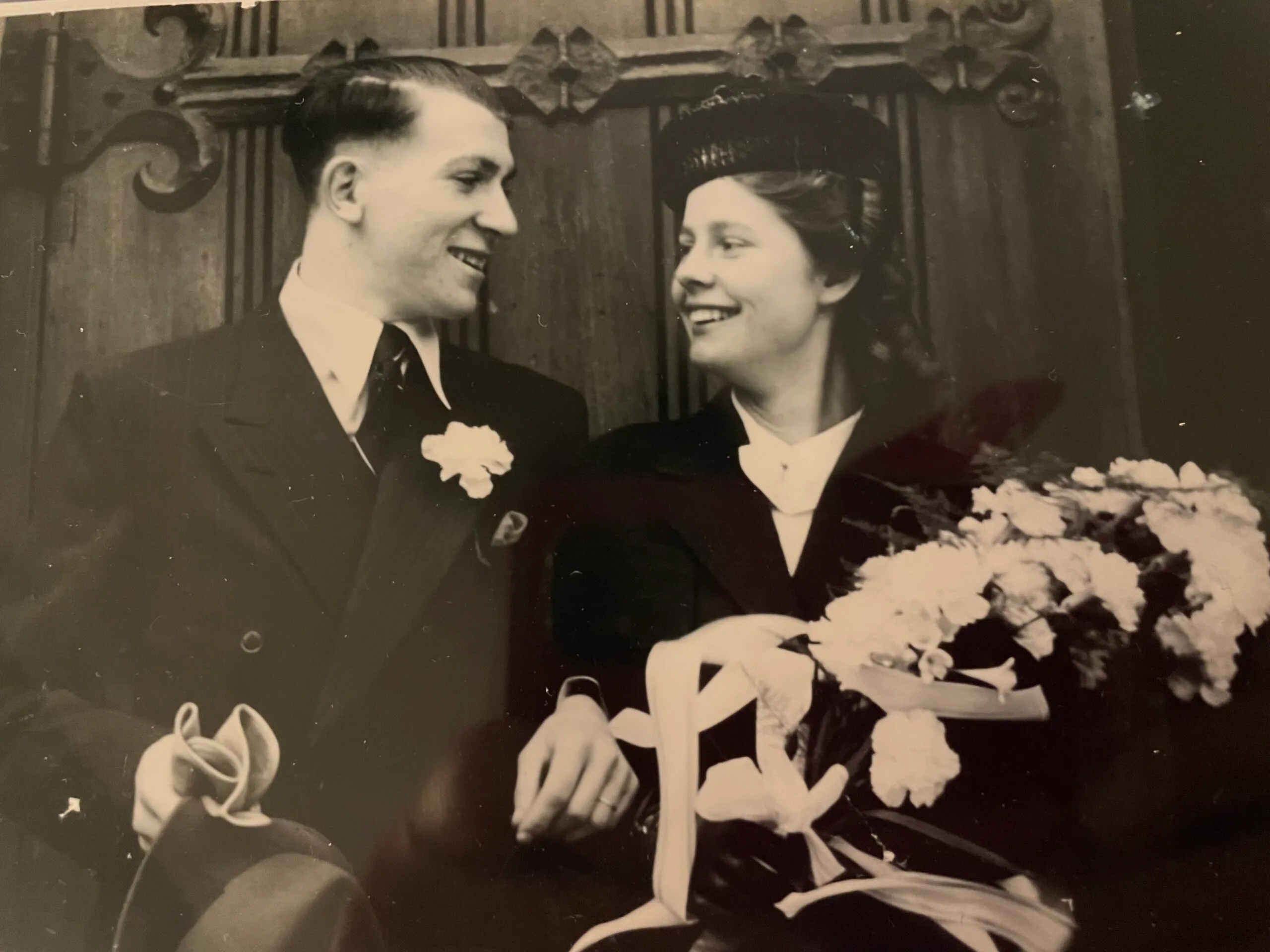 A couple on their wedding day 