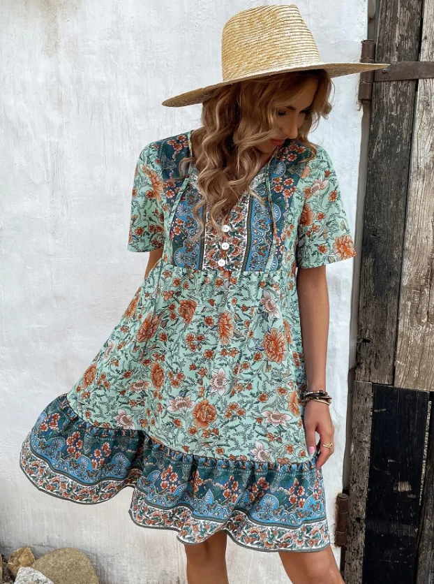 Boho mini dress