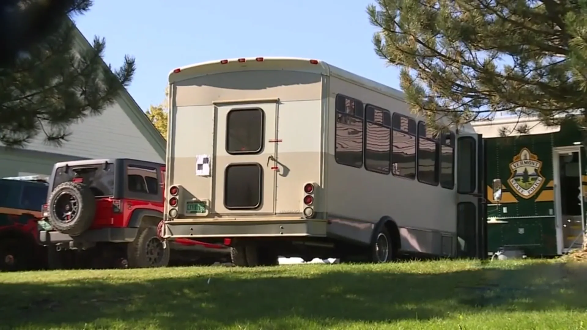 The converted trailer Emily and Joseph shared
