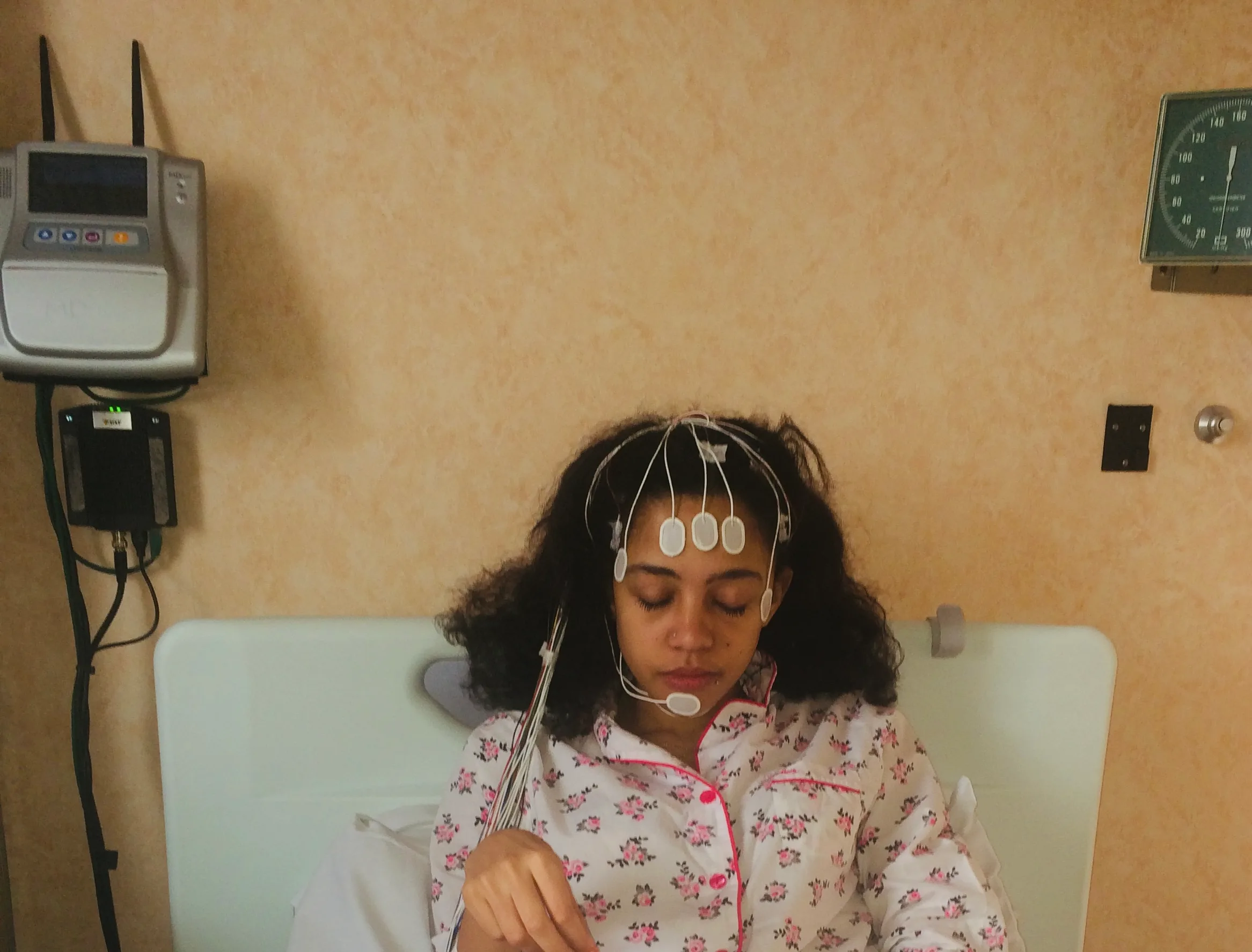 Imaarl during a sleep study.