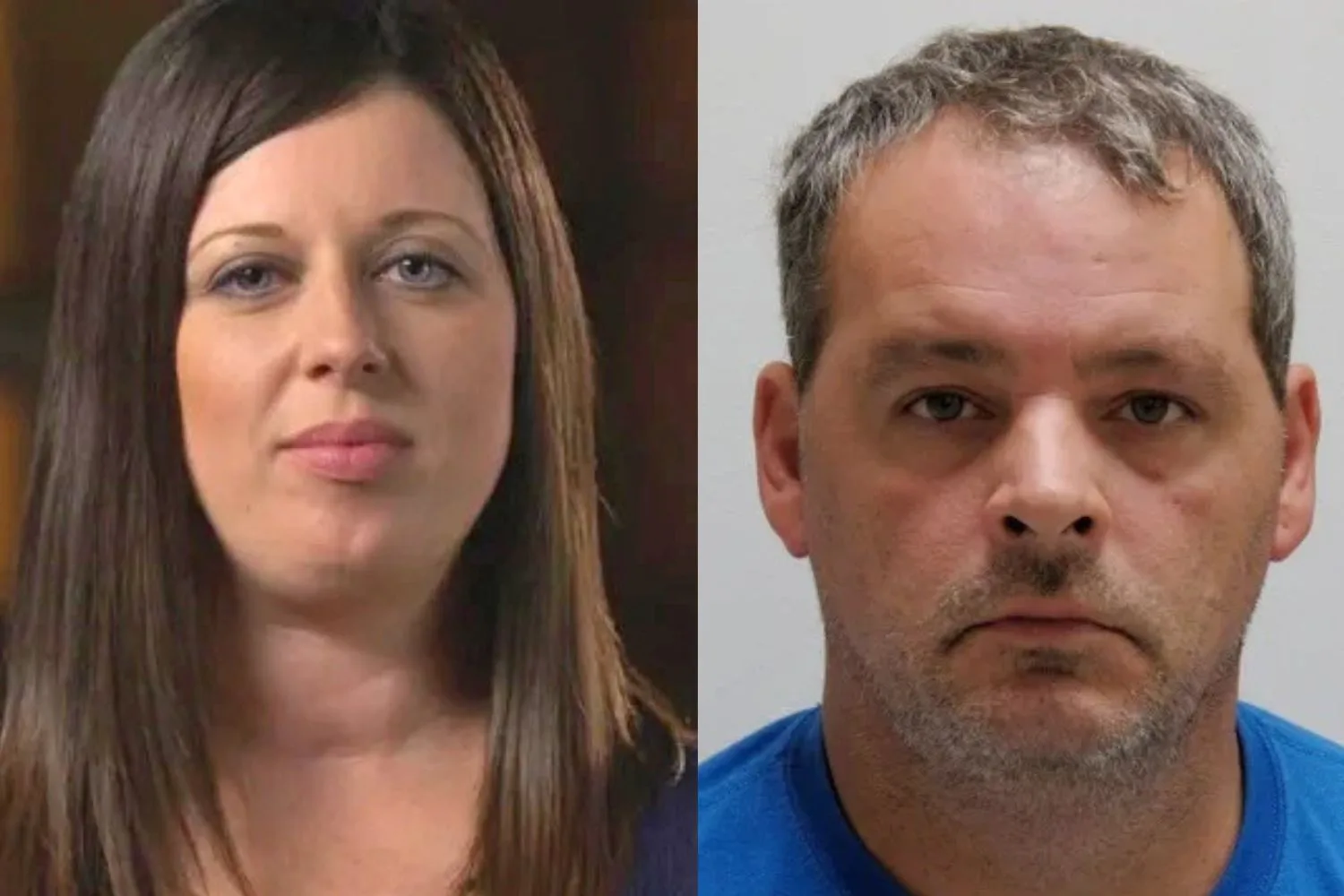 Jennifer Schuett (pictured left) and the man who attacked her, Dennis Earl Bradford (left) (Credit: CBS News and FBI)