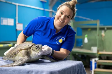 With a cyclone looming, Amanda Philp (pictured) , leaped into action to save wildlife in peril.