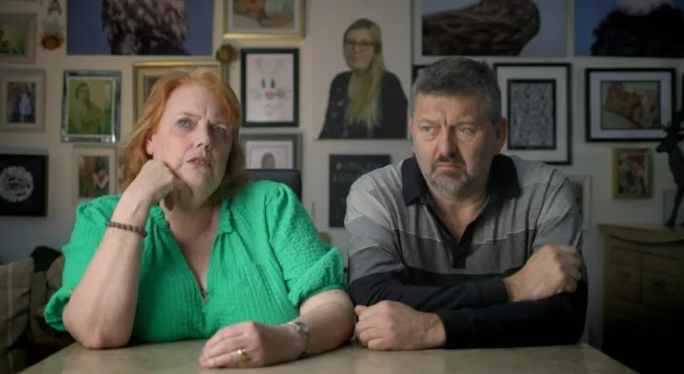 Abi's parents Andrea Richardson (left) and Mick Richardson (right)