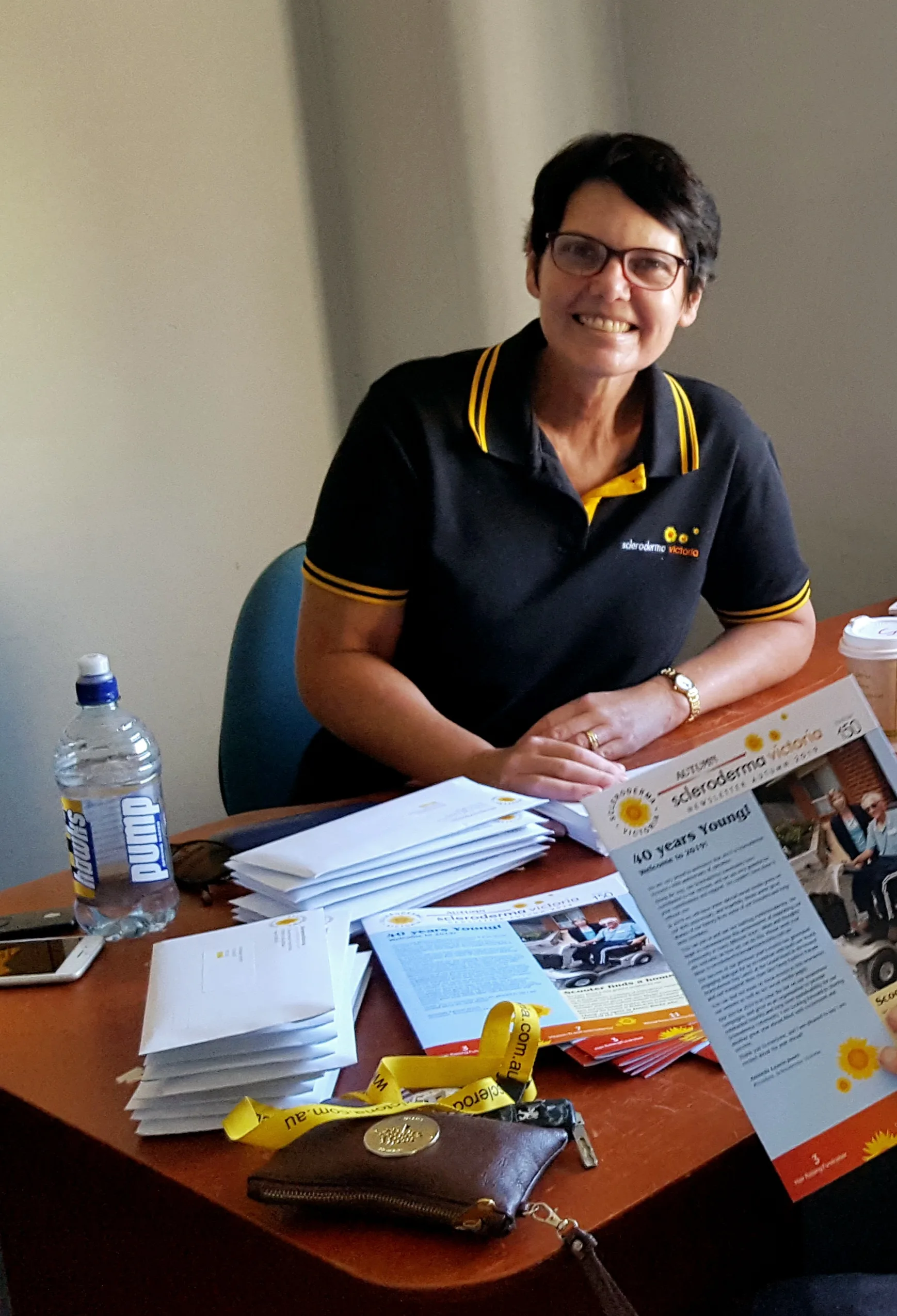 Jennene Caton (pictured) support for her condition through Scleroderma Victoria