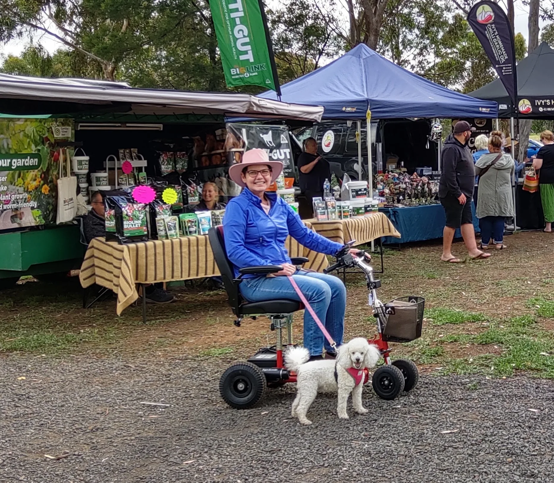 Jennene Caton (pictured) with her beloved poodle Tessie, who is her comfort on tough days