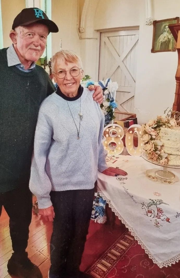 Heather Cooper (pictured right) with her husband Rob (pictured left) 