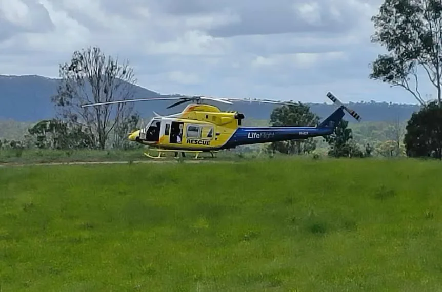 Braydon was airlifted to Bundaberg Hospital