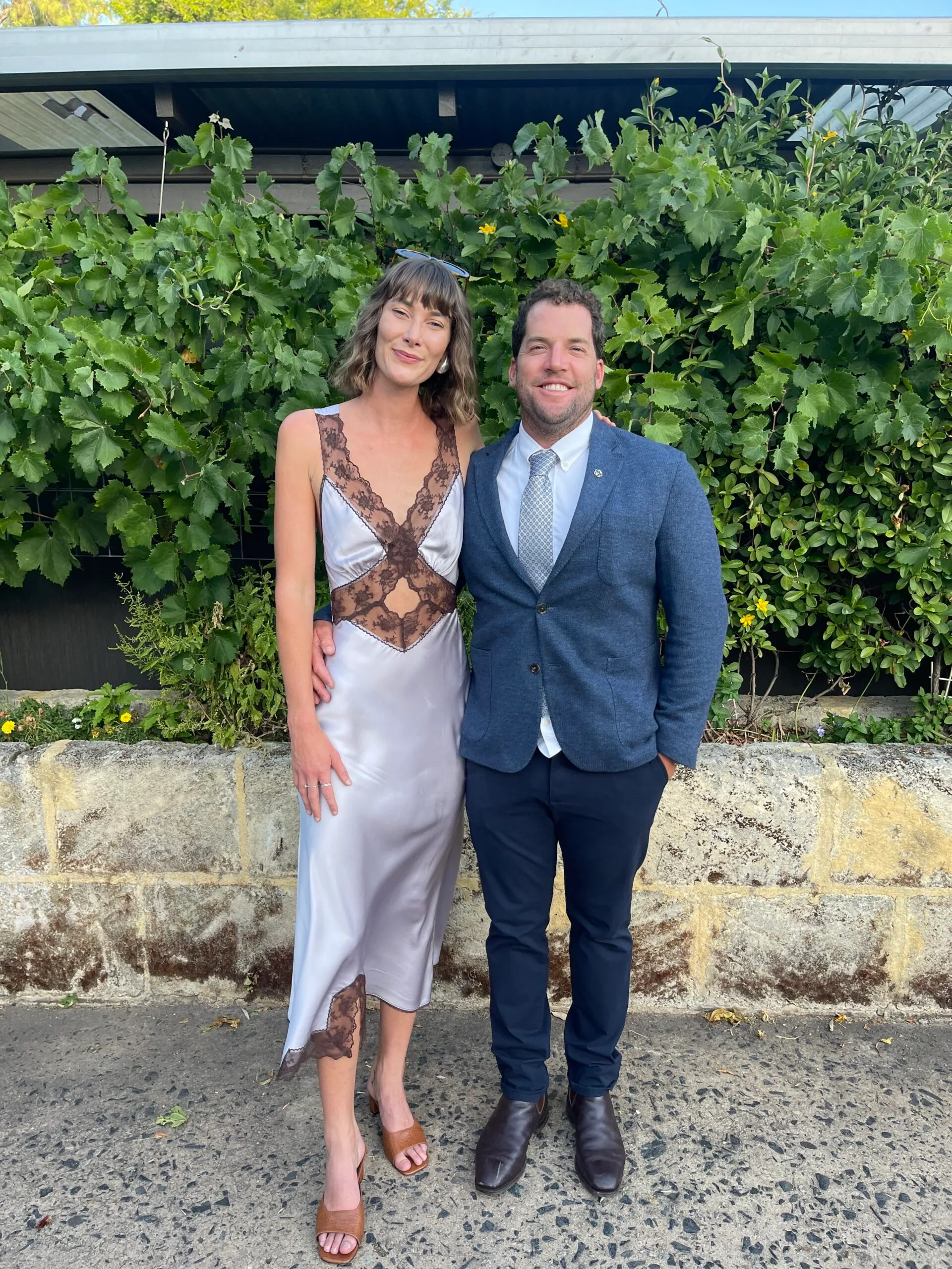 When Tim (pictured right) dropped to one knee and popped the question to Paige (pictured right) natually she said yes.