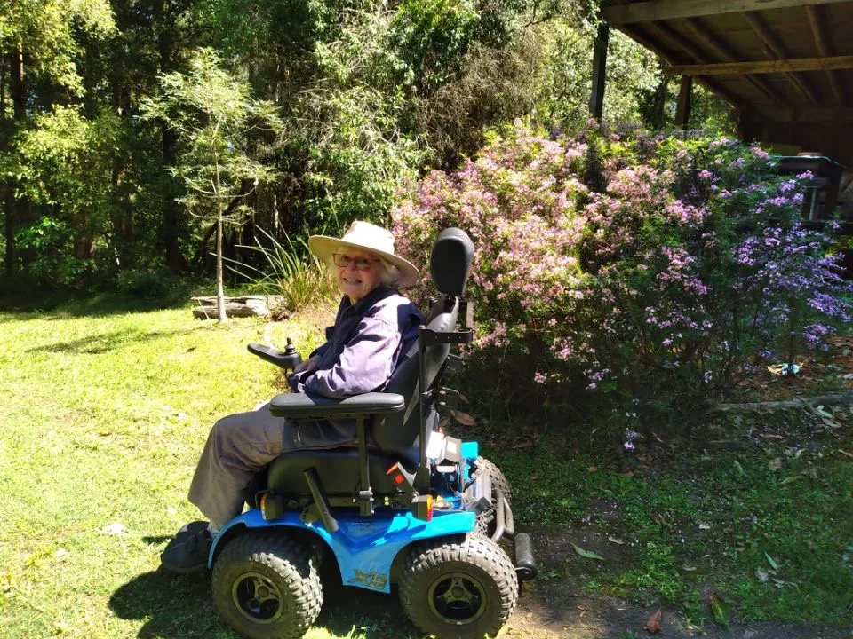 Mary (pictured) says although it has taken time to adjust to life without a leg, she's not let that slow her down