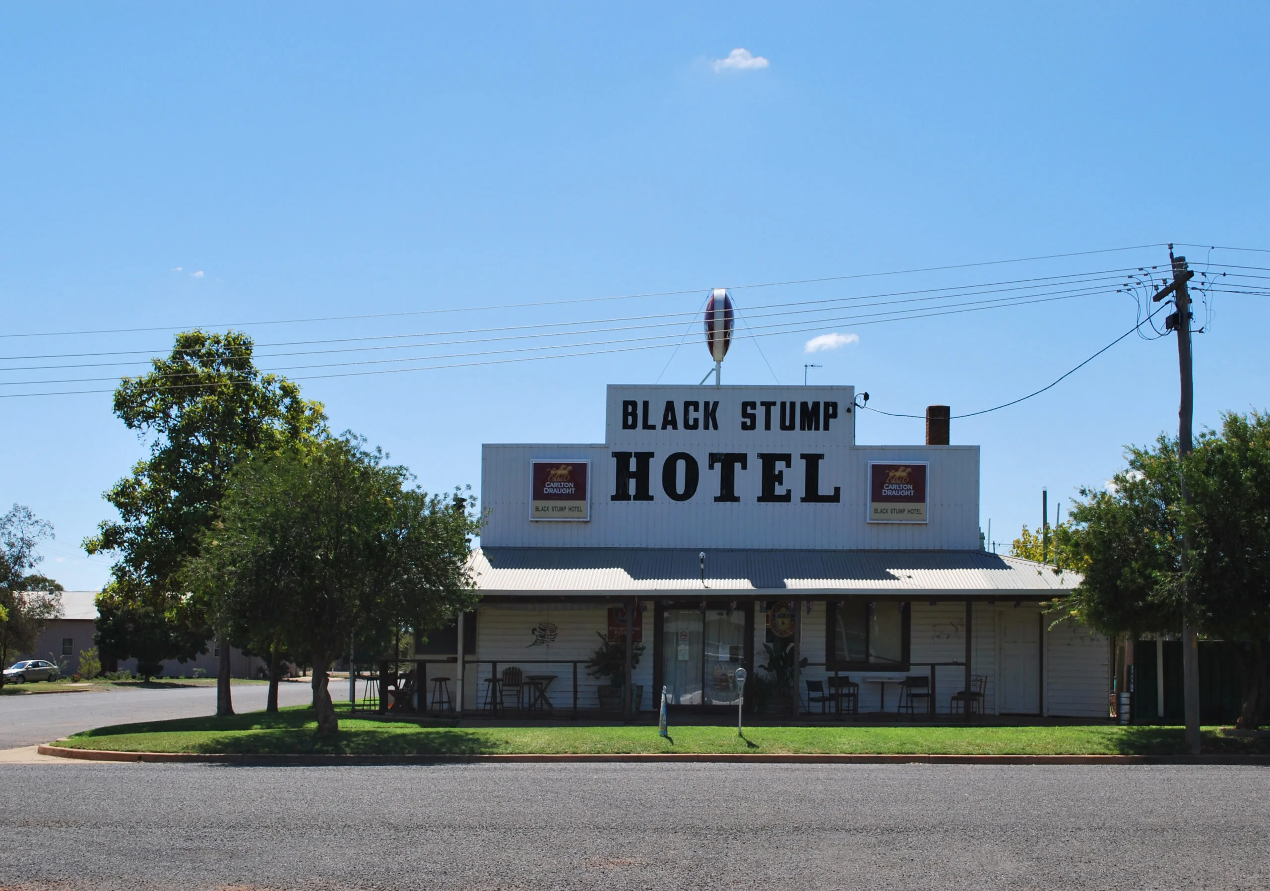 The Black Stump Hotel in Merriwagga.