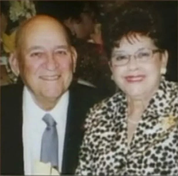 Sylvia's parents Joseph Ortega (left) and Alicia Ortega (right) 