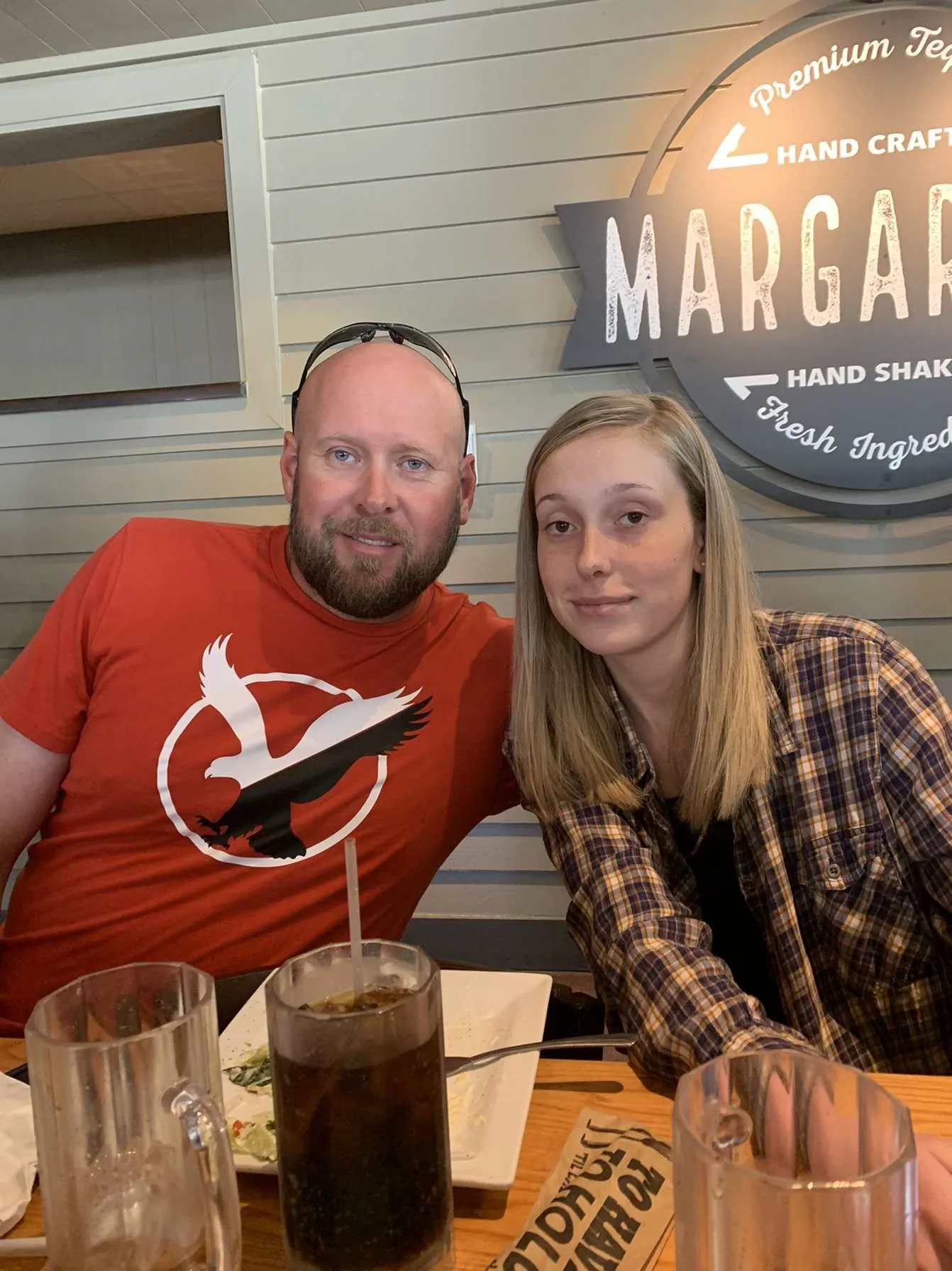 Image of father and daughter before accident