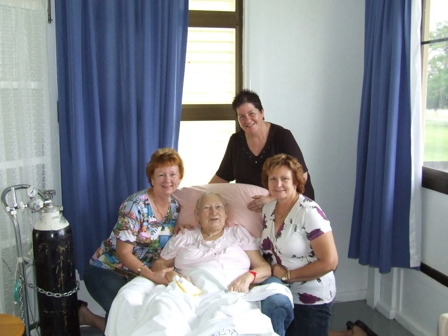 four women in a hospital room