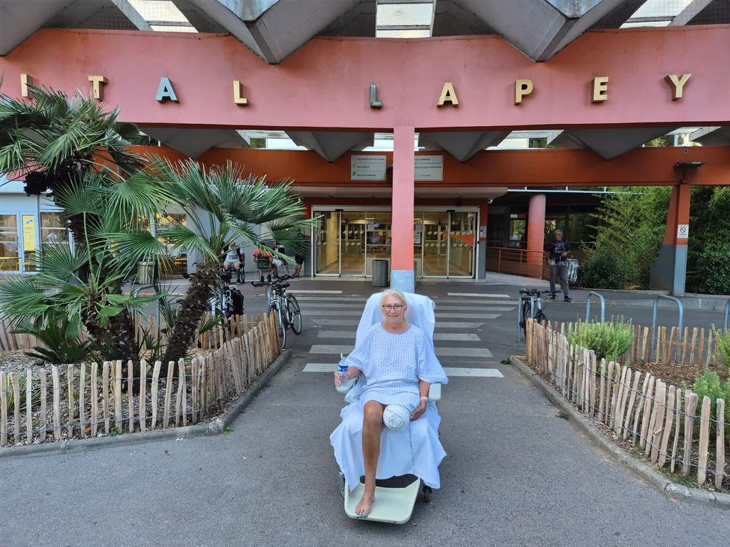 Image of woman recovering after leg amputation