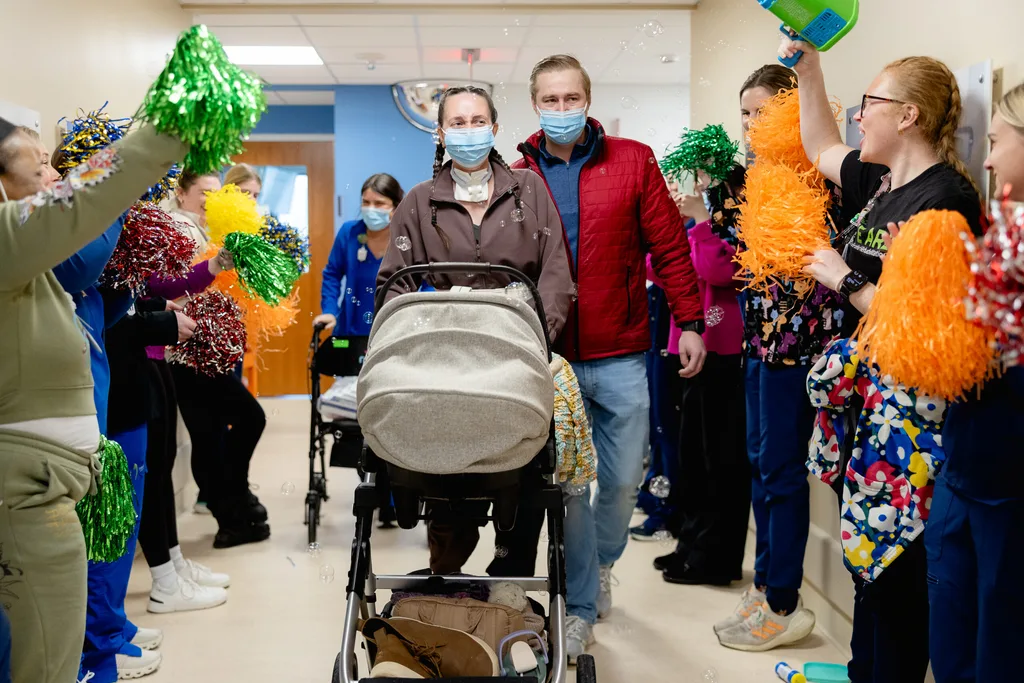Carina leaving hospital