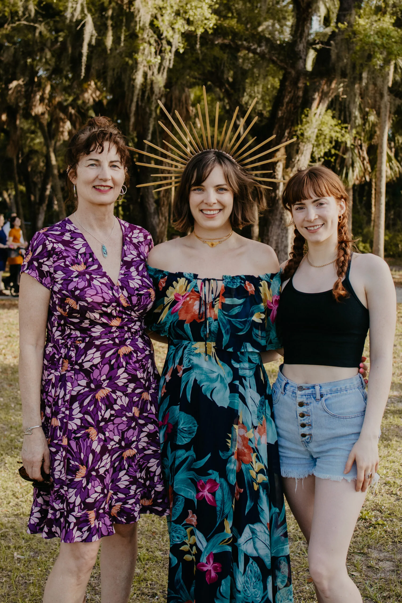 Ruby and her family outside