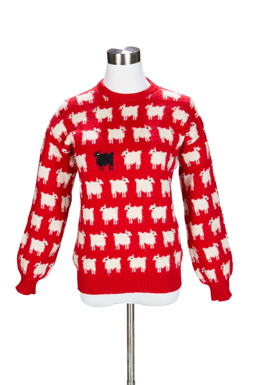 red sheep jumper 