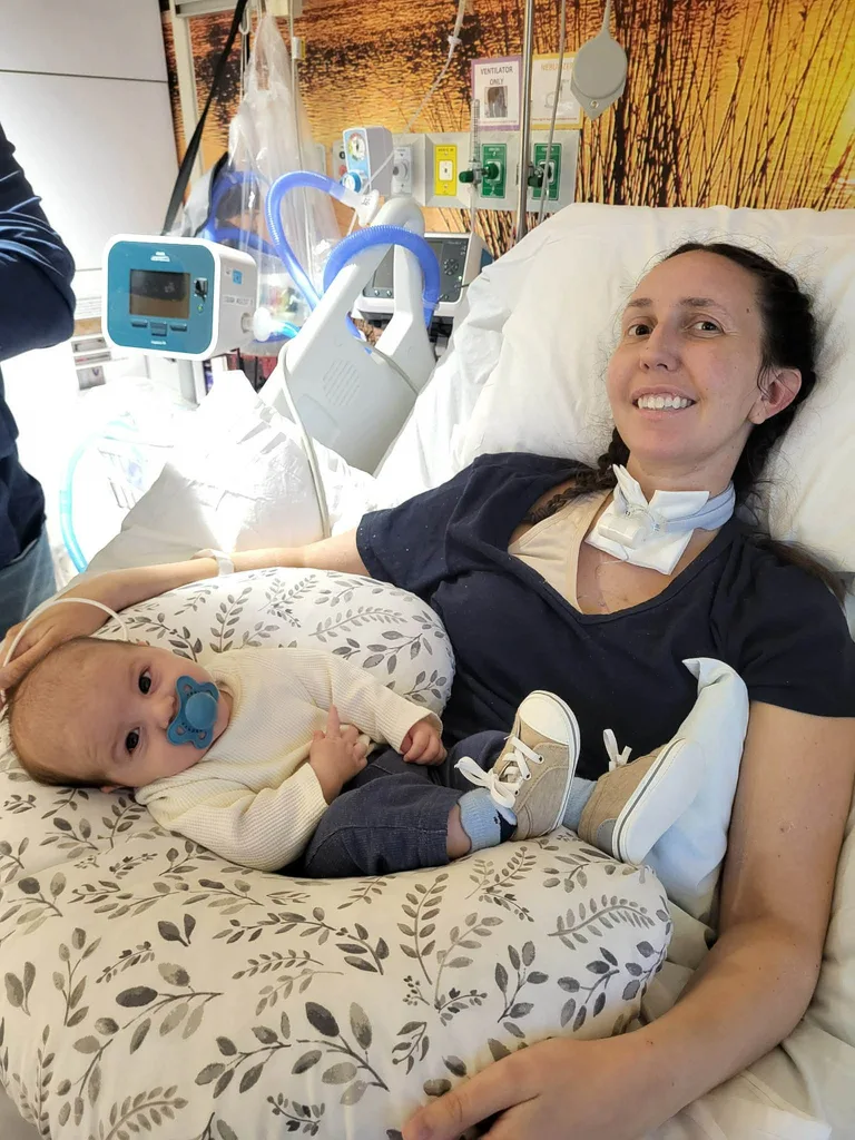 Carina and Banks in hospital