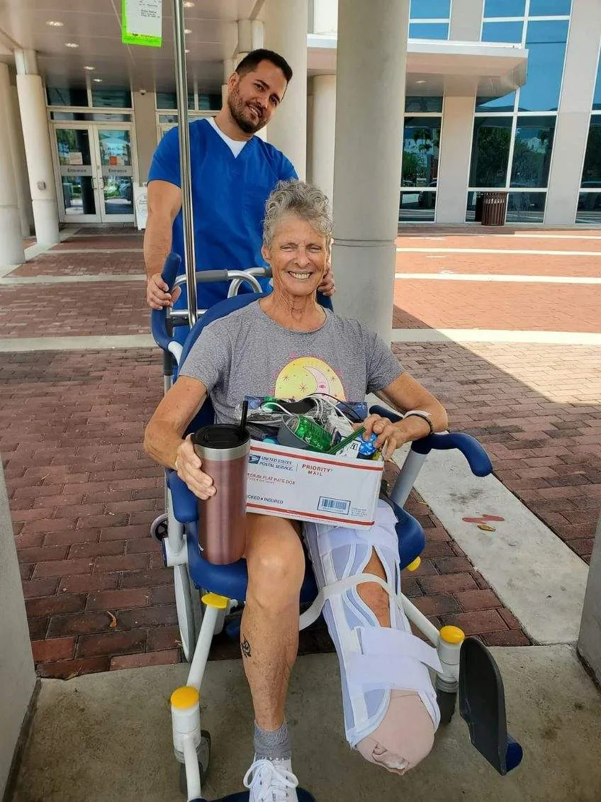Image of shark attack survivor
