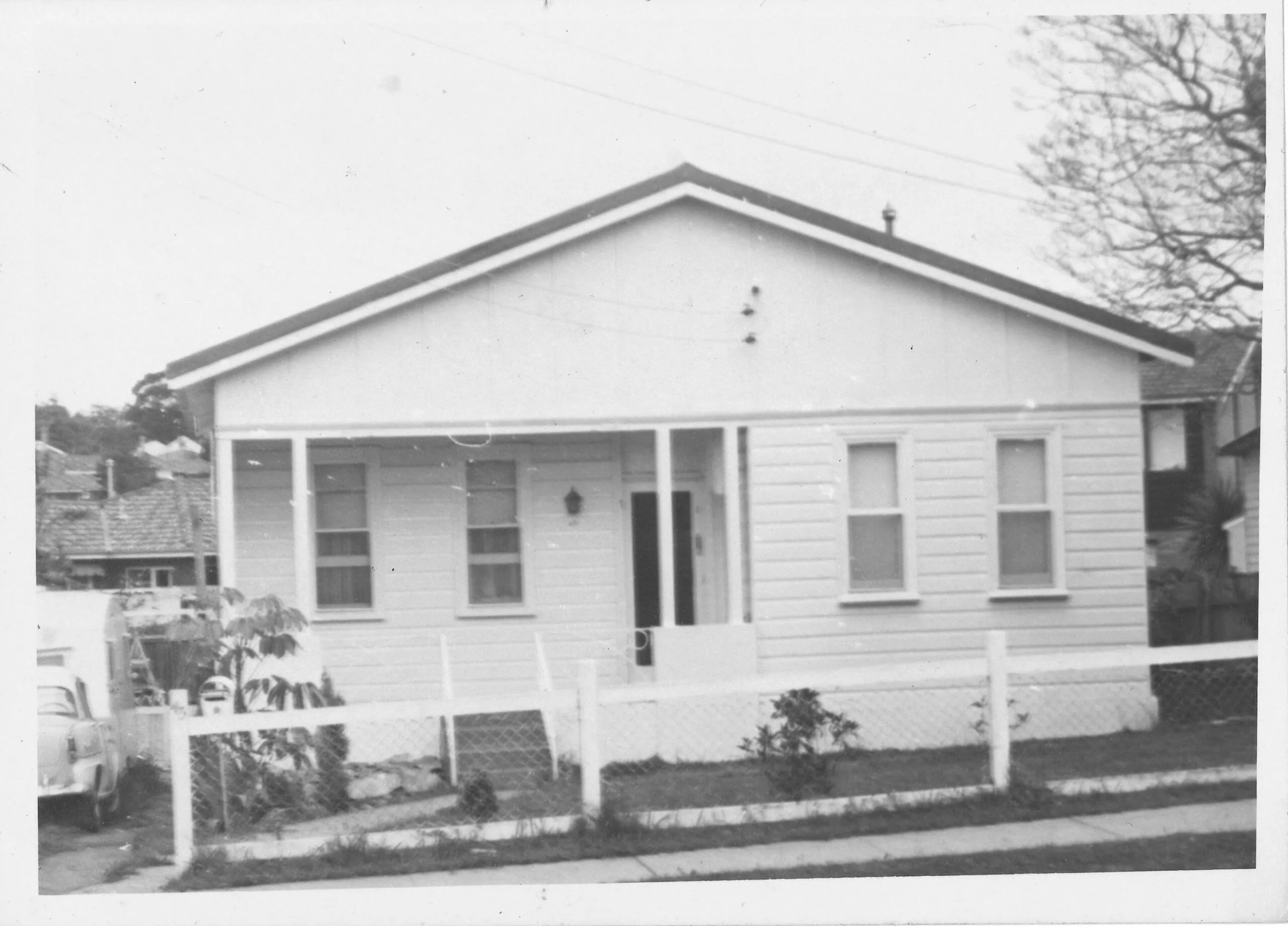 black and white house photo