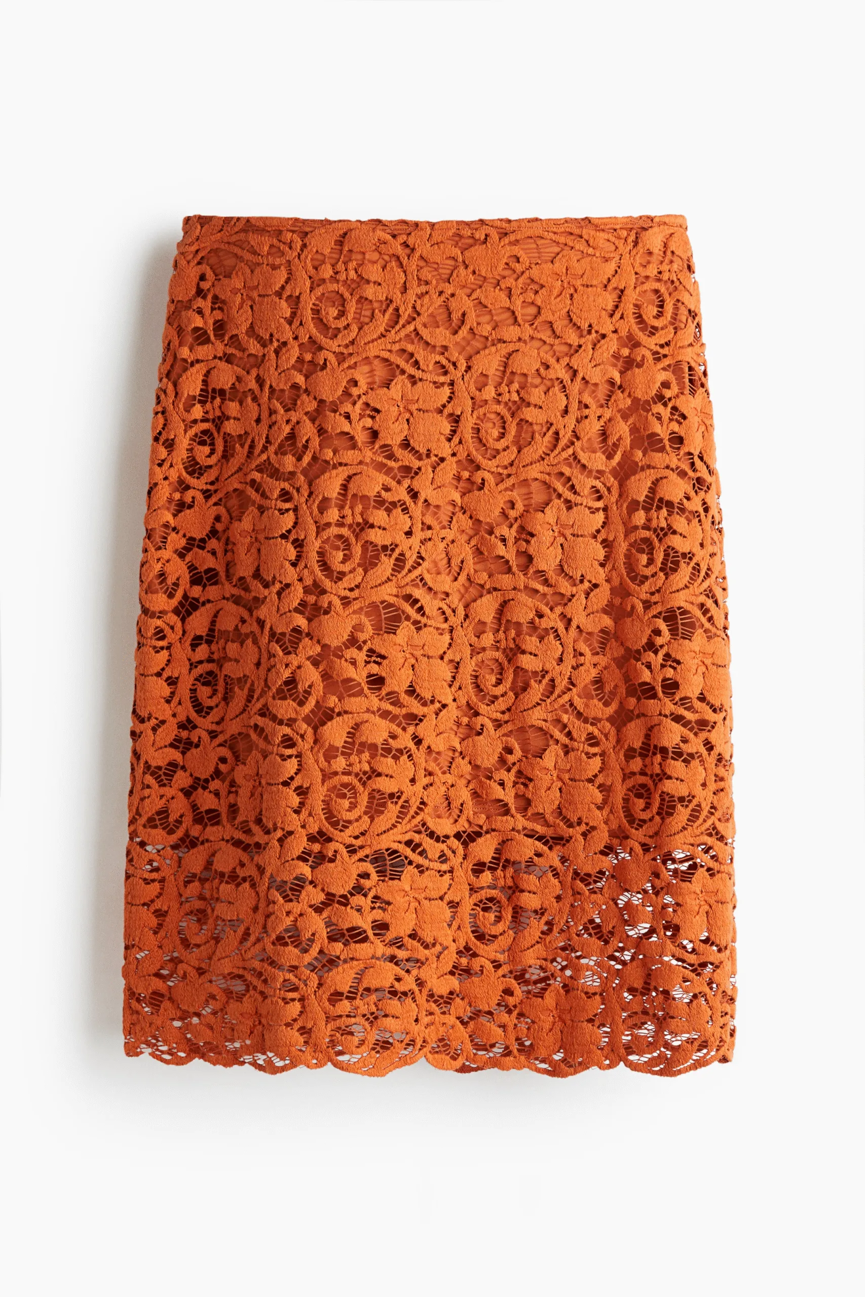 Orange lace skirt from H&M
