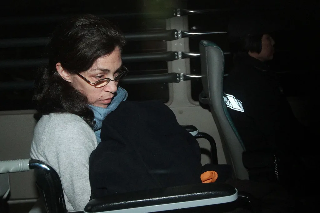 Nancy Kissel in a prison van